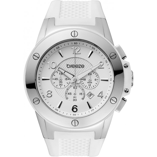 BREEZE Cool Navy 111011.4 Γυναικείο Ρολόι Quartz Chronograph Λουράκι Σιλικόνης 50mm BREEZE Cool Navy 111011.4 Γυναικείο Ρολόι Quartz Chronograph Λουράκι Σιλικόνης 50mm
