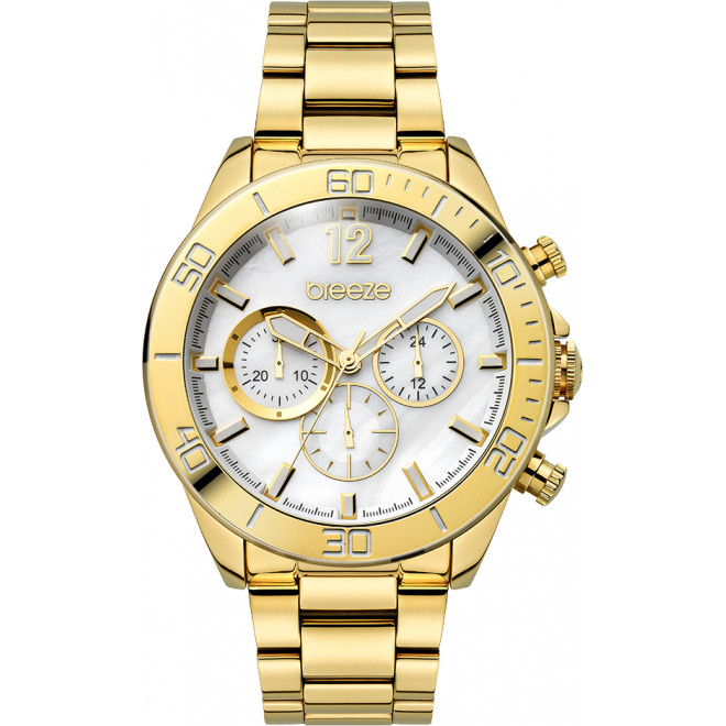 BREEZE Trility Lux 210291.2 Γυναικείο Quartz Chronograph Χρυσό Μπρασελέ 45 mm