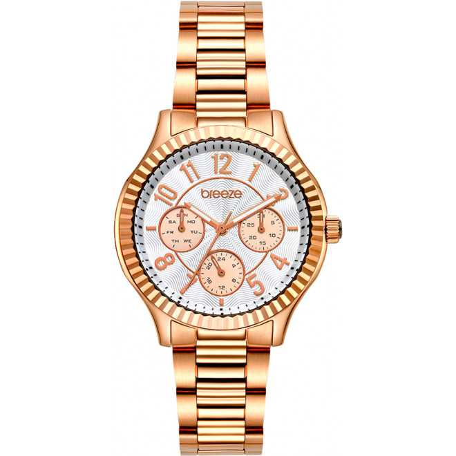 BREEZE Suprecious 212171.4 Γυναικείο Ρολόι Quartz Ροζ Μπρασελέ Λευκό Καντράν