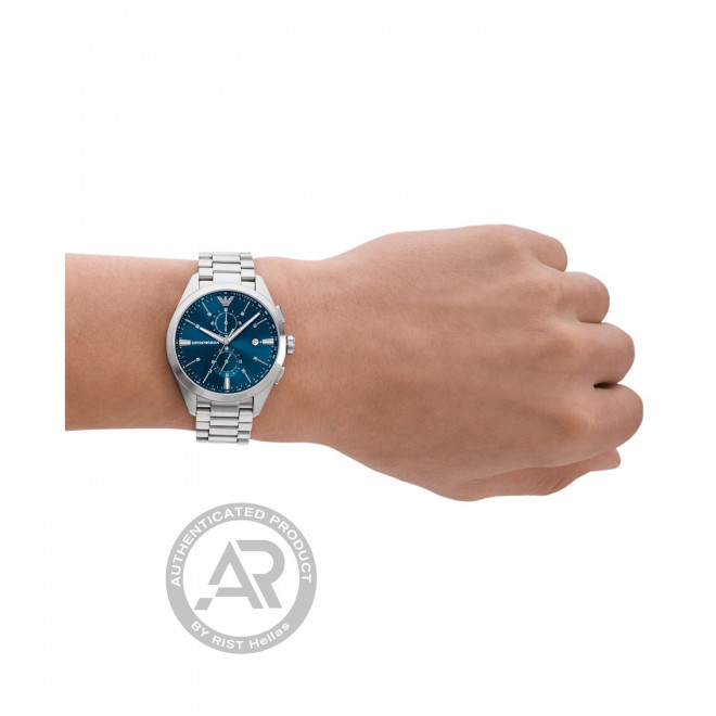 EMPORIO ARMANI Claudio AR11541 Ανδρικό Ρολόι Quartz Chronograph Μπλε Καντράν