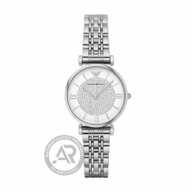EMPORIO ARMANI Gianni T-Bar AR1925 Γυναικείο Ρολόι Quartz με Κρύσταλλα
