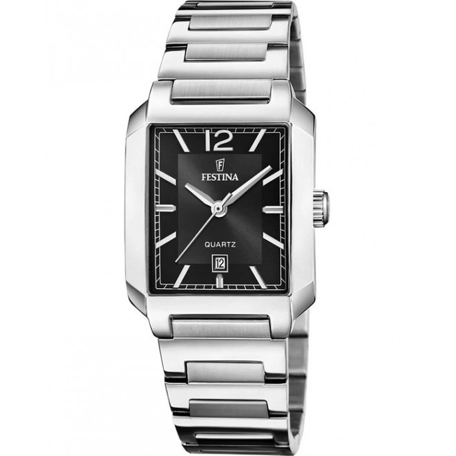 FESTINA On The Square F20679/4 Γυναικείο Ρολόι Quartz Τετράγωνο Μαύρο Καντράν