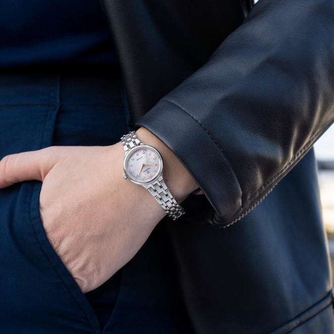 FESTINA Mademoiselle F20744/1 Γυναικείο Ρολόι Quartz Λευκό Μαργαριταρένιο Καντράν με Ζιρκόν