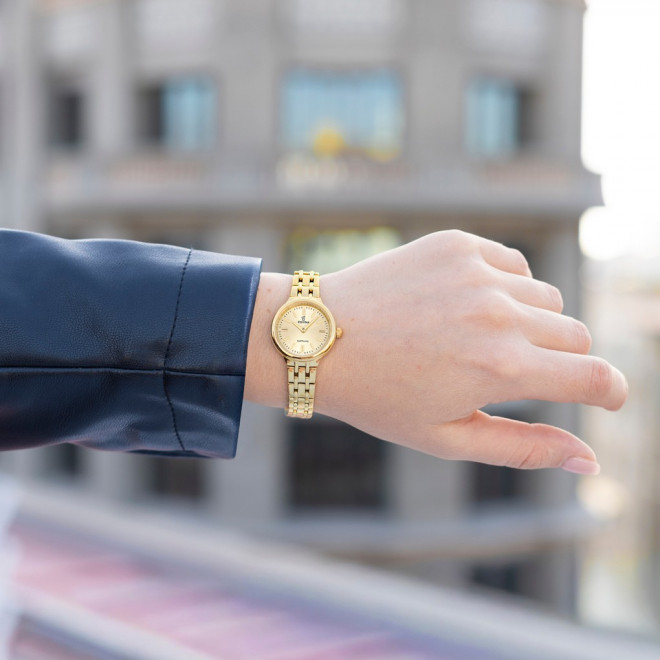 FESTINA Mademoiselle F20745/2 Γυναικείο Ρολόι Quartz Χρυσό Καντράν Μπρασελέ