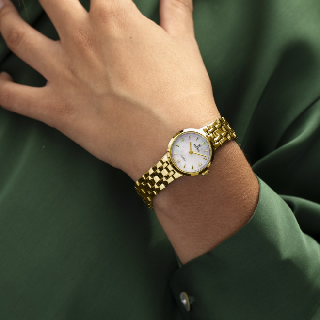 FESTINA Mademoiselle F20748/1 Γυναικείο Ρολόι Quartz Λευκό Μαργαριταρένιο Καντράν Χρυσό Μπρασελέ