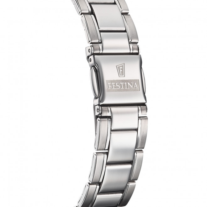 FESTINA Classics F20511/5 Ανδρικό Ρολόι Quartz Πράσινο Καντράν Ασημί Μπρασελέ