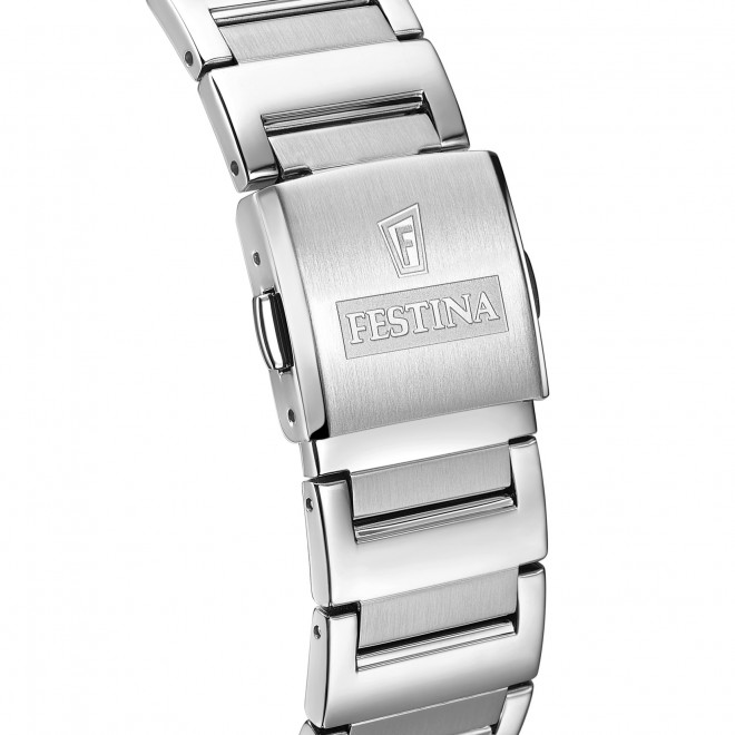 FESTINA On The Square F20677/4 Ανδρικό Ρολόι Quartz Τετράγωνο Μαύρο Καντράν