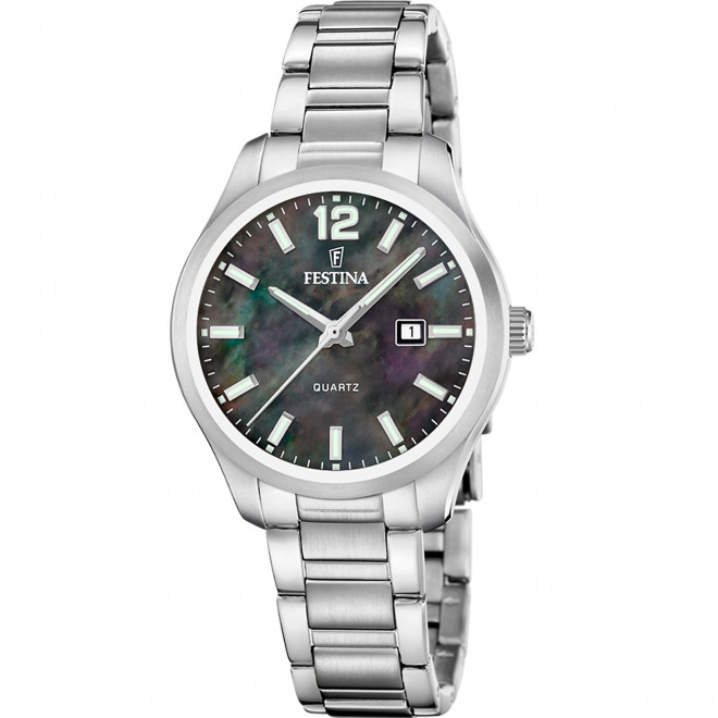 FESTINA F20737/7 Γυναικείο Ρολόι Quartz Μαύρο Mother of Pearl Καντράν