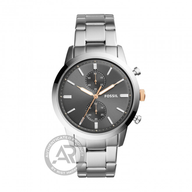 FOSSIL Townsman FS5407 Ανδρικό Ρολόι Quartz Chronograph Γκρι Καντράν
