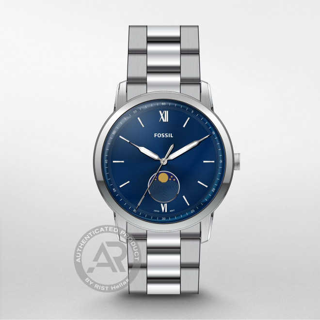 FOSSIL The Minimalist Moonphase FS5618 Ανδρικό Ρολόι Quartz Φάση Σελήνης