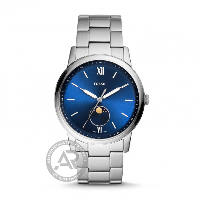 FOSSIL The Minimalist Moonphase FS5618 Ανδρικό Ρολόι Quartz Φάση Σελήνης