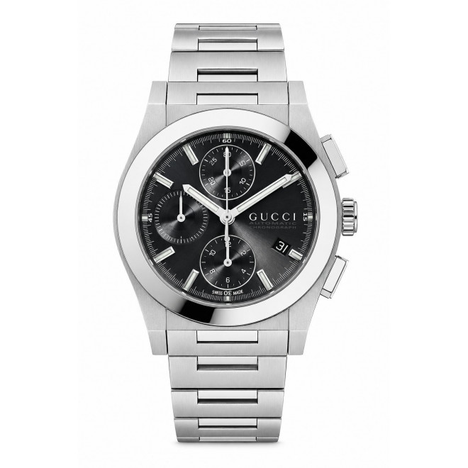 GUCCI Pantheon 115.2 YA115205 Ελβετικό Ανδρικό Ρολόι Αυτόματο Swiss Made Chronograph