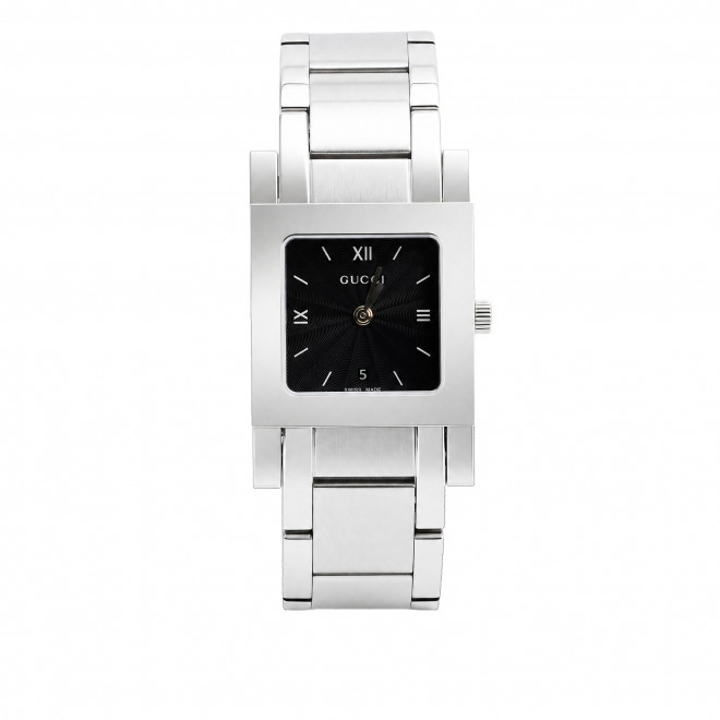 GUCCI 7900M.1 Ελβετικό Ρολόι Quartz Τετράγωνο Μαύρο Καντράν