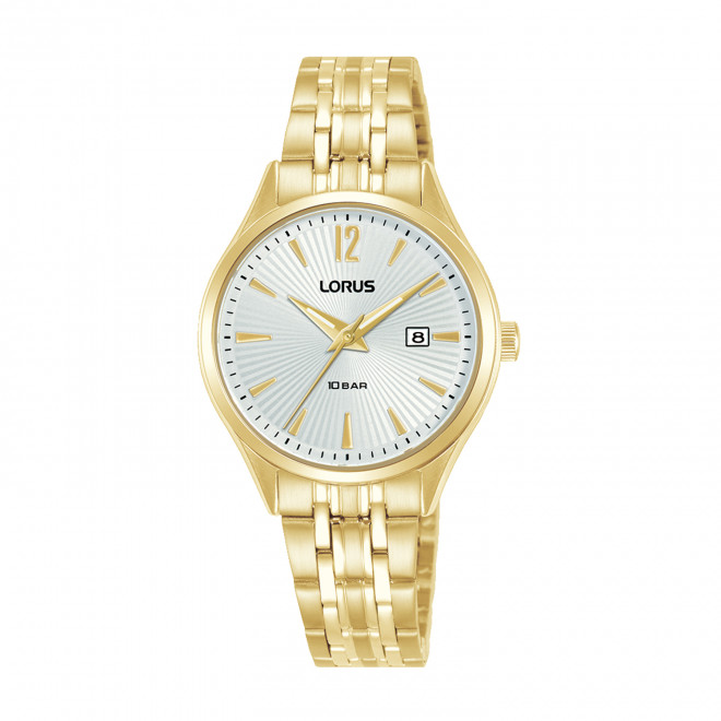 LORUS Classic RJ204CX9 Γυναικείο Ρολόι Quartz Λευκό Καντράν Χρυσό Μπρασελέ 10 atm