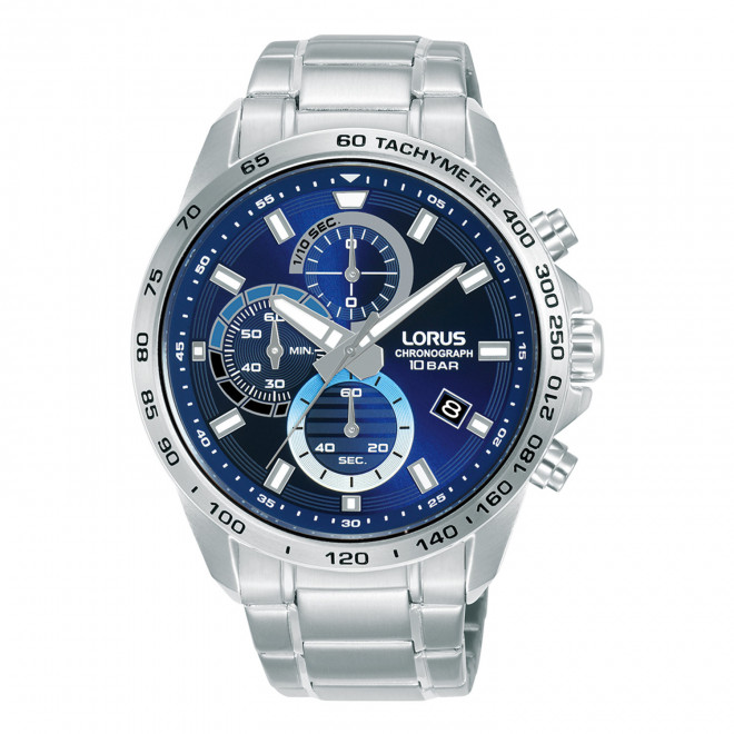 LORUS Sports RM353JX9 Ανδρικό Ρολόι Quartz Chronograph Μπλε Καντράν 10 atm