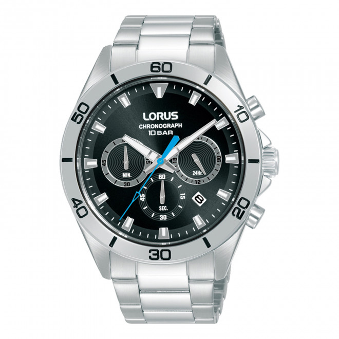 LORUS Sports RT335KX9 Ανδρικό Ρολόι Quartz Chronograph Μαύρο Καντράν 10 atm