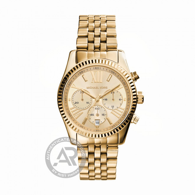 MICHAEL KORS Lexington MK7378 Γυναικείο Ρολόι Quartz Chronograph Χρυσό Καντράν Μπρασελέ