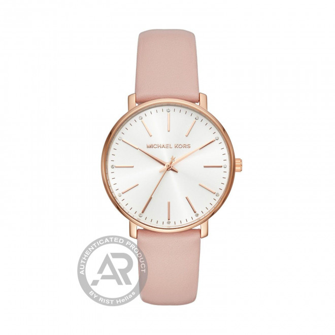 MICHAEL KORS Pyper MK2741 Γυναικείο Ρολόι Quartz Ροζ Δερμάτινο Λουράκι
