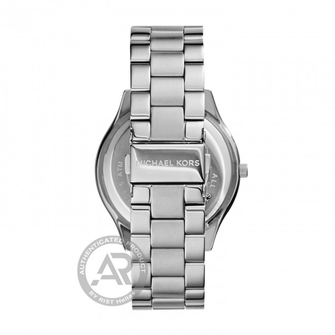 MICHAEL KORS Slim Runway MK3178 Γυναικείο Ρολόι Quartz Ασημί Καντράν Μπρασελέ