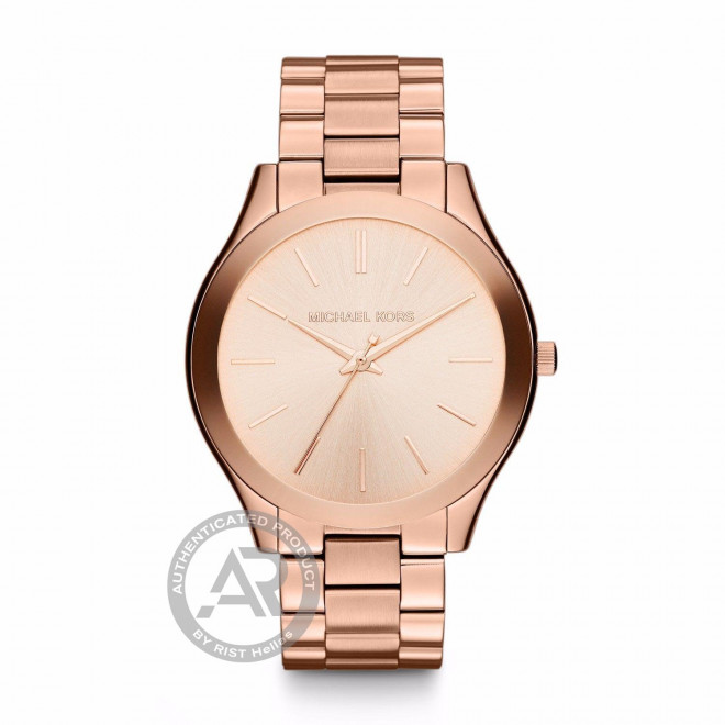 MICHAEL KORS Slim Runway MK3197 Γυναικείο Ρολόι Quartz Ροζ Καντράν Μπρασελέ