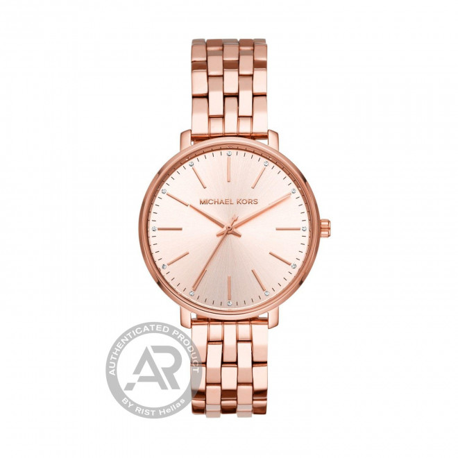 MICHAEL KORS Pyper MK3897 Γυναικείο Ρολόι Quartz Ροζ Καντράν Ροζ Μπρασελέ