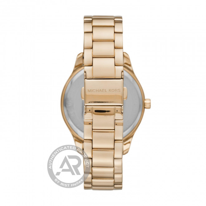 MICHAEL KORS Layton MK6870 Γυναικείο Ρολόι Quartz Λευκό Καντράν Ροζ Χρυσό Μπρασελέ