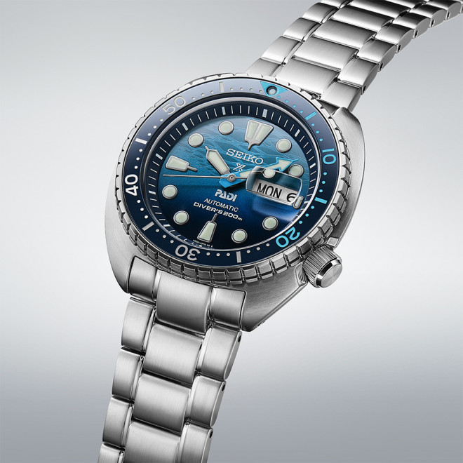 SEIKO PADI Prospex 'Great Blue' Turtle Scuba SRPK01K1J Ανδρικό Ρολόι Αυτόματο Καταδυτικό 20 atm