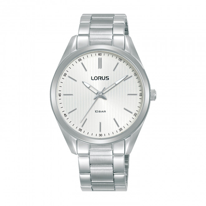 LORUS Sports RG211WX9 Γυναικείο Ρολόι Quartz Λευκό Καντράν Ασημί Μπρασελέ 10 atm