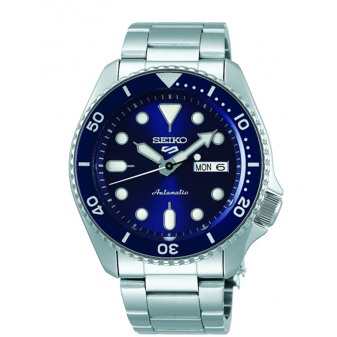 SEIKO 5 Sports SRPD51K1F Ανδρικό Ρολόι Αυτόματο Μπλε Καντράν 10 atm