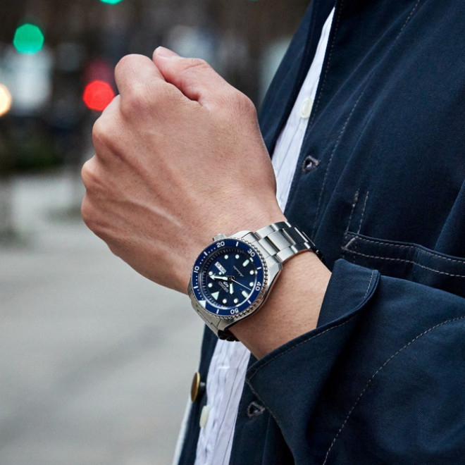 SEIKO 5 Sports SRPD51K1F Ανδρικό Ρολόι Αυτόματο Μπλε Καντράν 10 atm