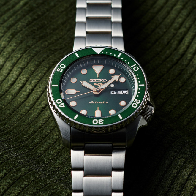 SEIKO 5 Sports SRPD63K1F SRPD63K1J Ανδρικό Ρολόι Αυτόματο Πράσινο Καντράν