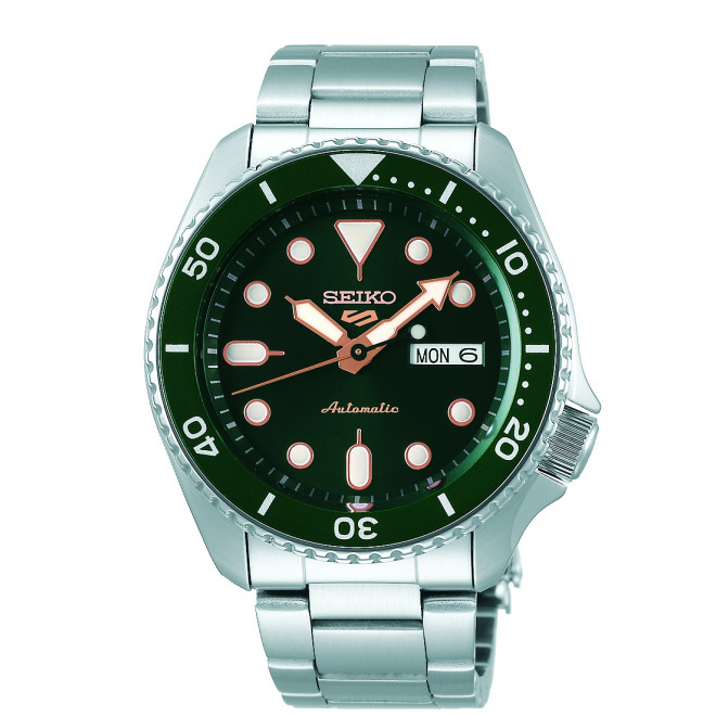 SEIKO 5 Sports SRPD63K1F SRPD63K1J Ανδρικό Ρολόι Αυτόματο Πράσινο Καντράν