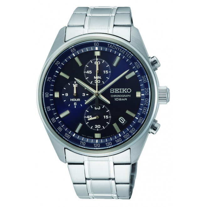 SEIKO Conceptual Series SSB377P1 Ανδρικό Ρολόι Quartz Chronograph Μπλε Καντράν
