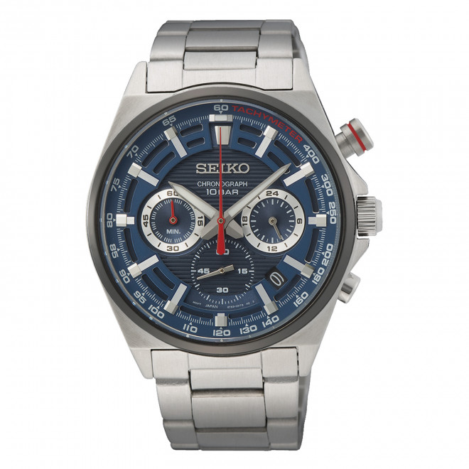 SEIKO Racing Sports SSB407P1 Ανδρικό Ρολόι Quartz Chronograph Μπλε Καντράν
