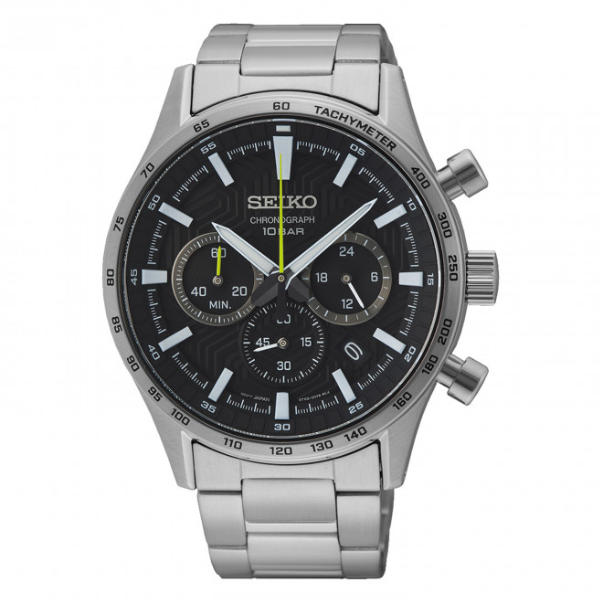 SEIKO Conceptual Series SSB413P1 Ανδρικό Ρολόι Quartz Chronograph Μαύρο Καντράν