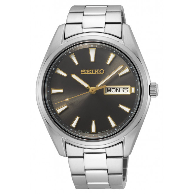 SEIKO Conceptual Series SUR343P1 Ανδρικό Ρολόι Quartz Καφέ Γκρι Καντράν 10 atm