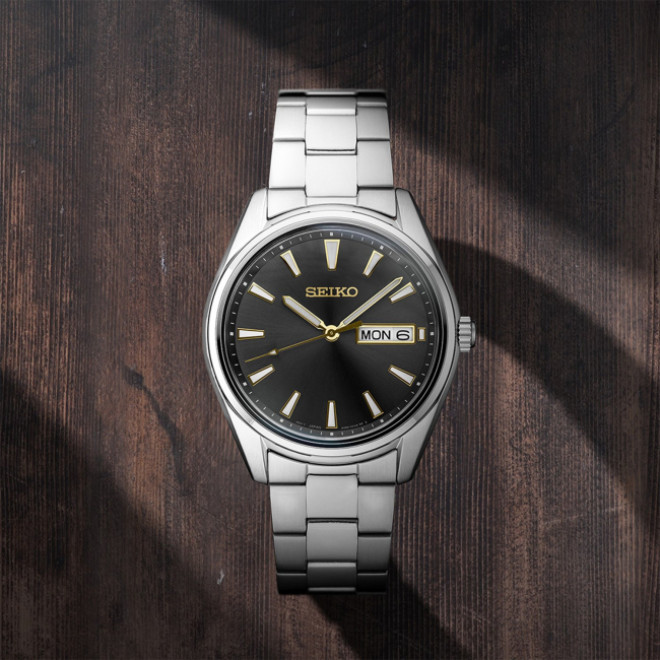 SEIKO Conceptual Series SUR343P1 Ανδρικό Ρολόι Quartz Καφέ Γκρι Καντράν 10 atm