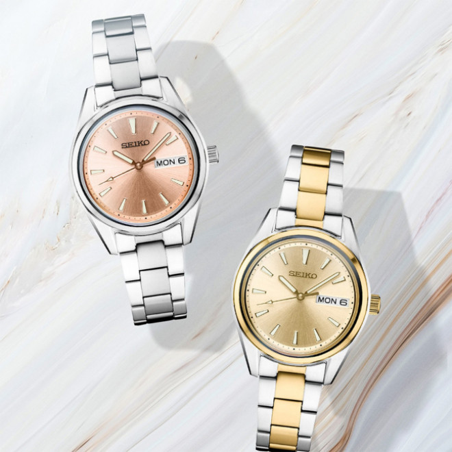 SEIKO Conceptual Series SUR351P1F Γυναικείο Ρολόι Quartz Πορτοκαλί Καντράν 10 atm