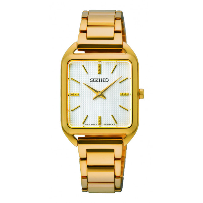 SEIKO Conceptual Series SWR078P1 Γυναικείο Ρολόι Quartz Τετράγωνο Χρυσό Μπρασελέ