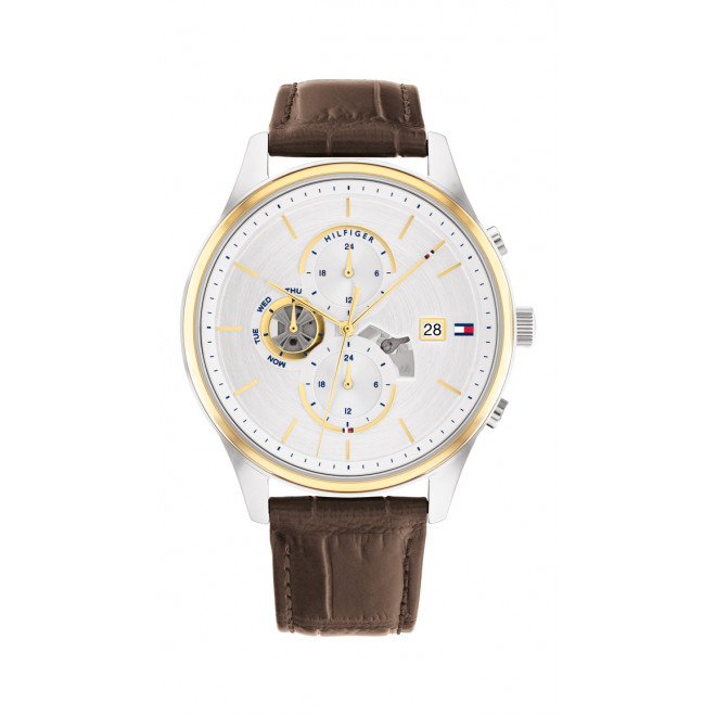 TOMMY HILFIGER Wenston 1710501 Ανδρικό Ρολόι Quartz Καφέ Δερμάτινο Λουράκι