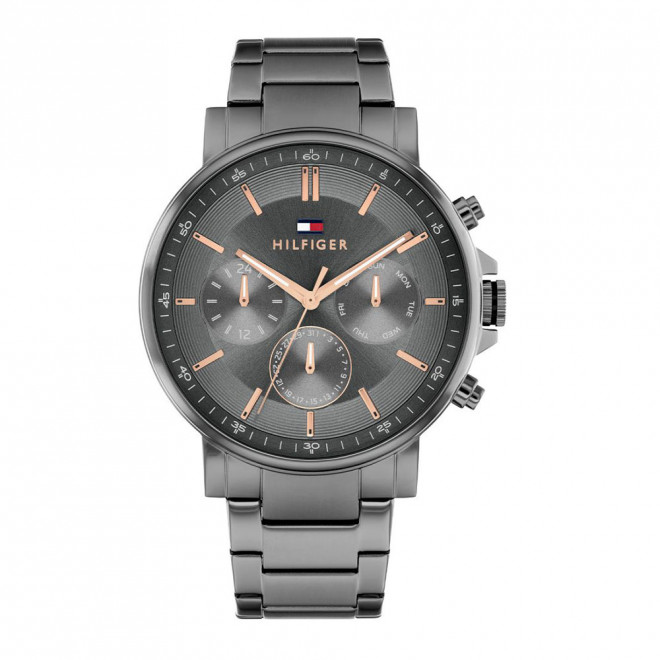 TOMMY HILFIGER Tyson 1710711 Ανδρικό Quartz Ανθρακί Γκρι Καντράν Μπρασελέ
