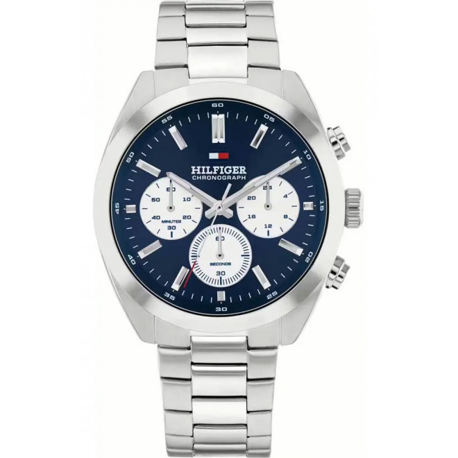 TOMMY HILFIGER Hudson 1710722 Ανδρικό Quartz Μπλε Καντράν Ασημί Χρονογράφος 