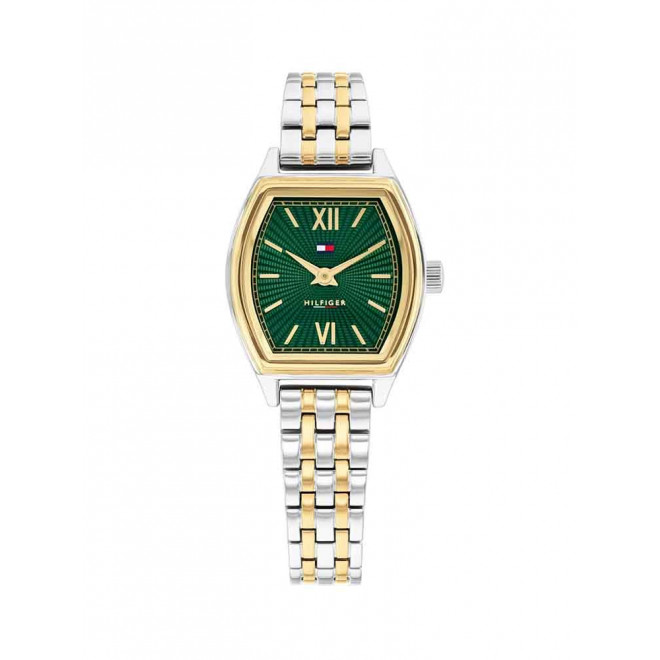 TOMMY HILFIGER Norah 1782907 Γυναικείο Quartz Τετράγωνο Πράσινο Χρυσό Καντράν