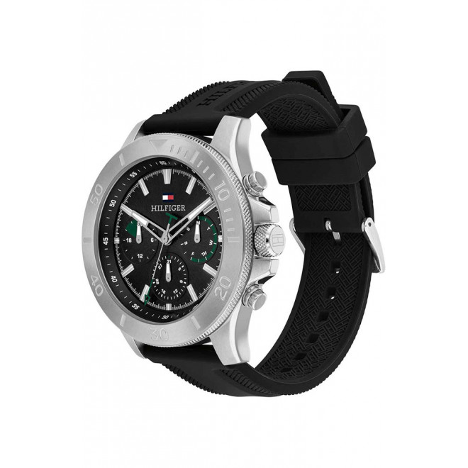 TOMMY HILFIGER Bryan 1792111 Ανδρικό Ρολόι Quartz Μαύρο Καουτσούκ Λουράκι